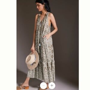 (EUC) Omika Ruffled Tunic Maxi Dress